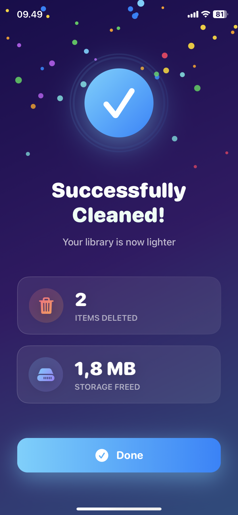 Delete Feature Screenshot